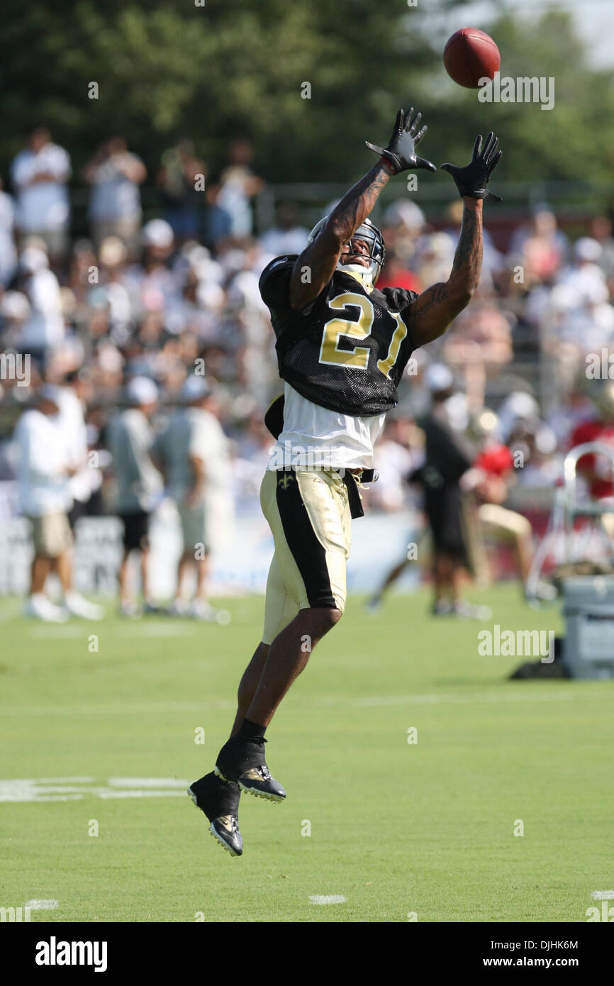 31 juillet 2010 - La Nouvelle Orléans, Louisiane, États-Unis d'Amérique - 31 juillet 2010 : Saints Coffre Malcolm Jenkins (27) Travaux publics au cours de la Nouvelle Orleans Saints Training Camp..crédit obligatoire - Donald Page / Southcreek Global (Image Crédit : © Southcreek/ZUMApress.com) mondial Banque D'Images