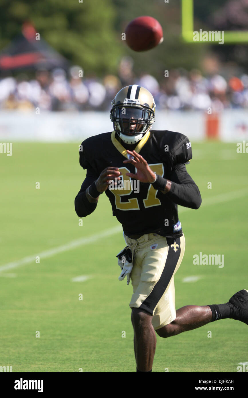 31 juillet 2010 - La Nouvelle Orléans, Louisiane, États-Unis d'Amérique - 31 juillet 2010 : Saints Coffre Malcolm Jenkins (27) Travaux publics au cours de la Nouvelle Orleans Saints Training Camp..crédit obligatoire - Donald Page / Southcreek Global. (Crédit Image : © Global/ZUMApress.com) Southcreek Banque D'Images