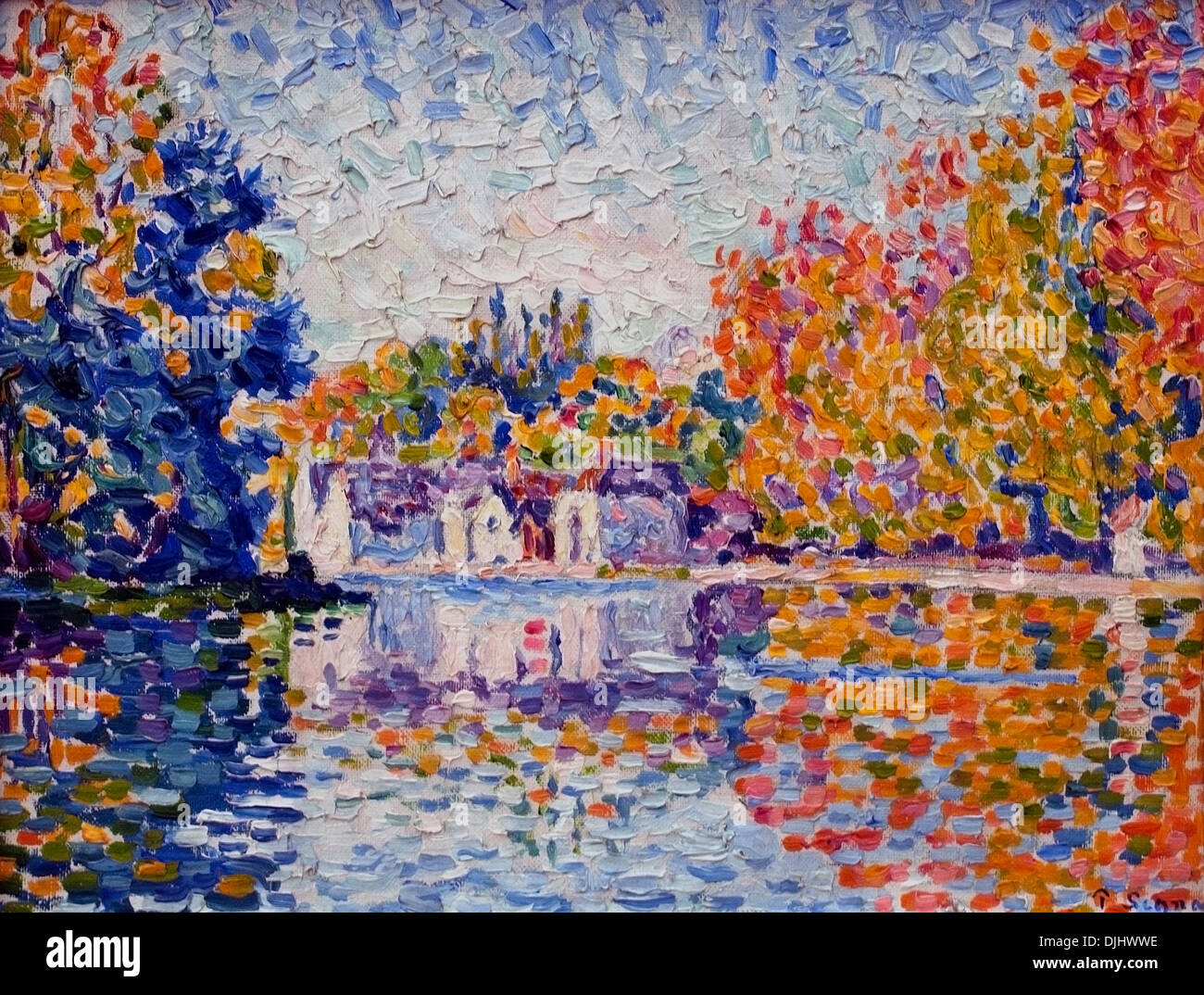 La Seine près de Samois ( quatre études ) Paul Signac 1863 - 1935 France Banque D'Images