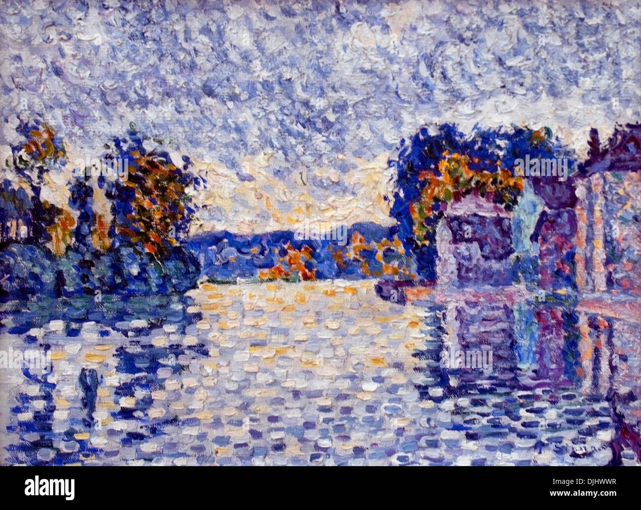 La Seine près de Samois ( quatre études ) Paul Signac 1863 - 1935 France Banque D'Images