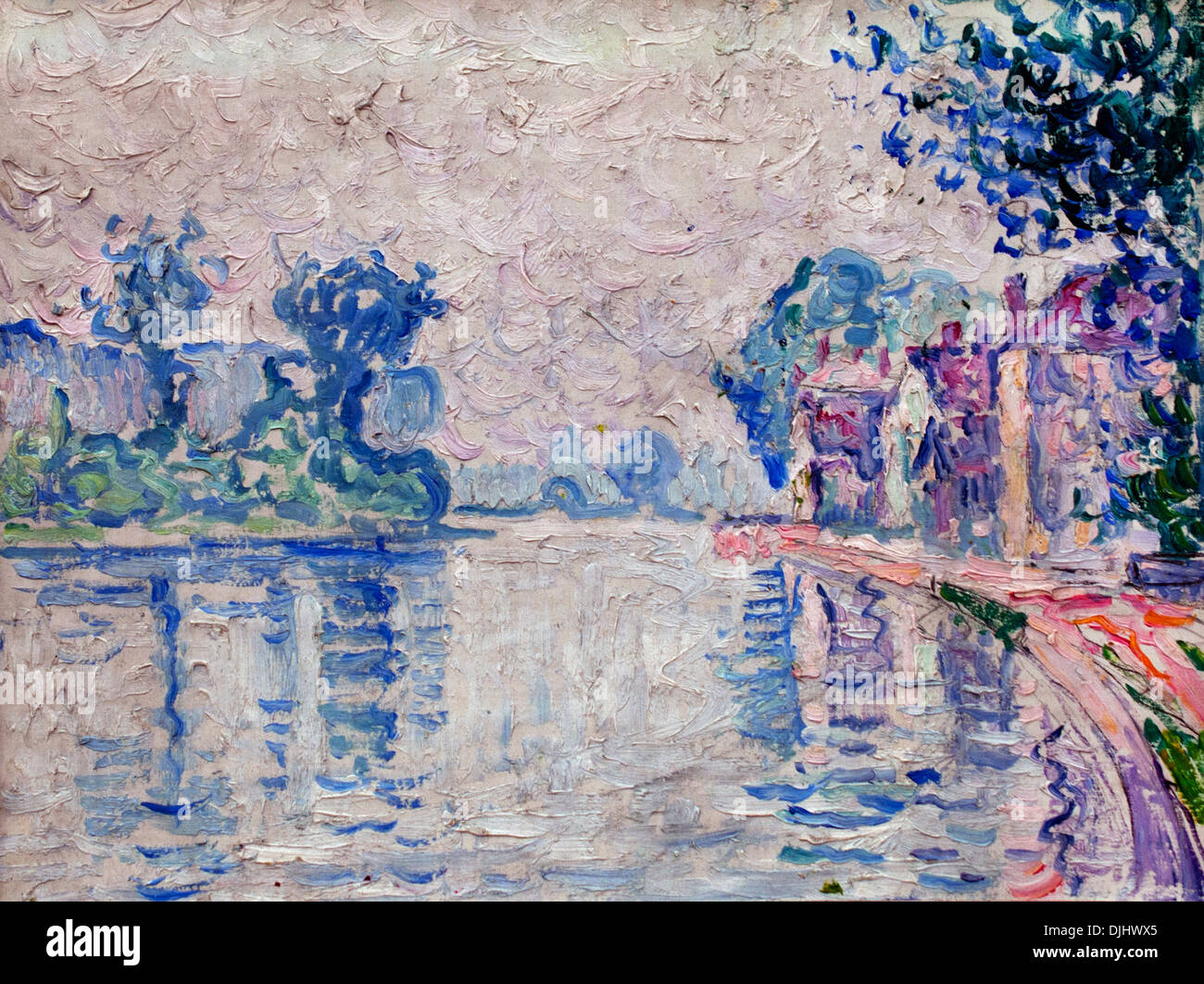 La Seine près de Samois ( quatre études ) Paul Signac 1863 - 1935 France Banque D'Images
