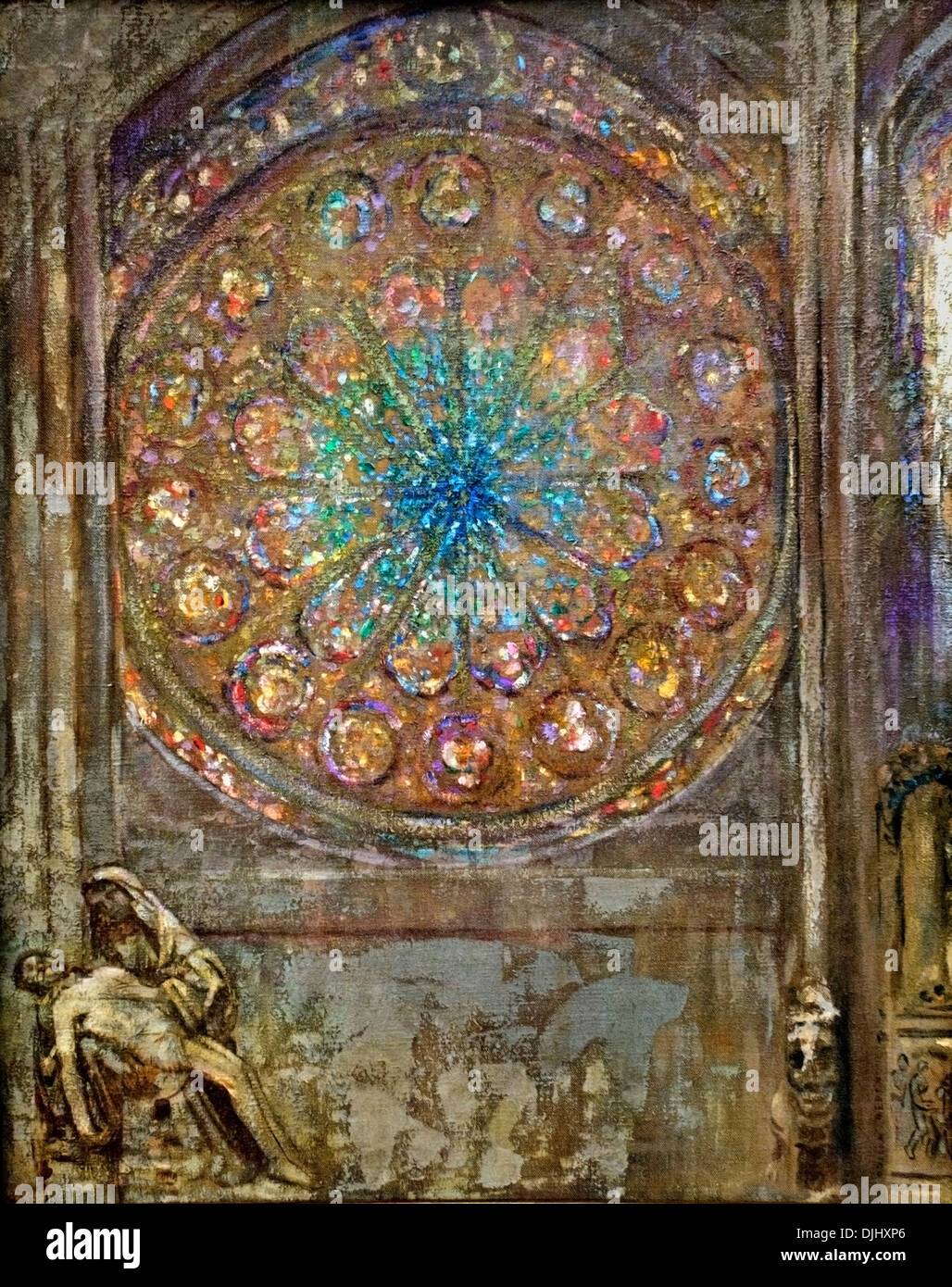 La Cathédrale 1914 Odilon Redon Français France 1840-1916 Banque D'Images