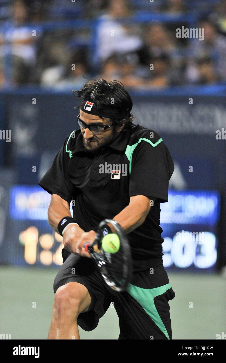 06 août 2010 - Washington Dc, District of Columbia, United States of America - 06 août 2010 : Legg Mason Tennis Classic, parrainé par Geico..4e trimestre dernier match, indemnité de Janko Tipsarevic (SRB) défait ce soir par #  4 graine, Marin Cilic (CRO) (6-7, 4-6).Crédit obligatoire : Roland Pintilie / Southcreek Global (Image Crédit : © Southcreek/ZUMApress.com) mondial Banque D'Images