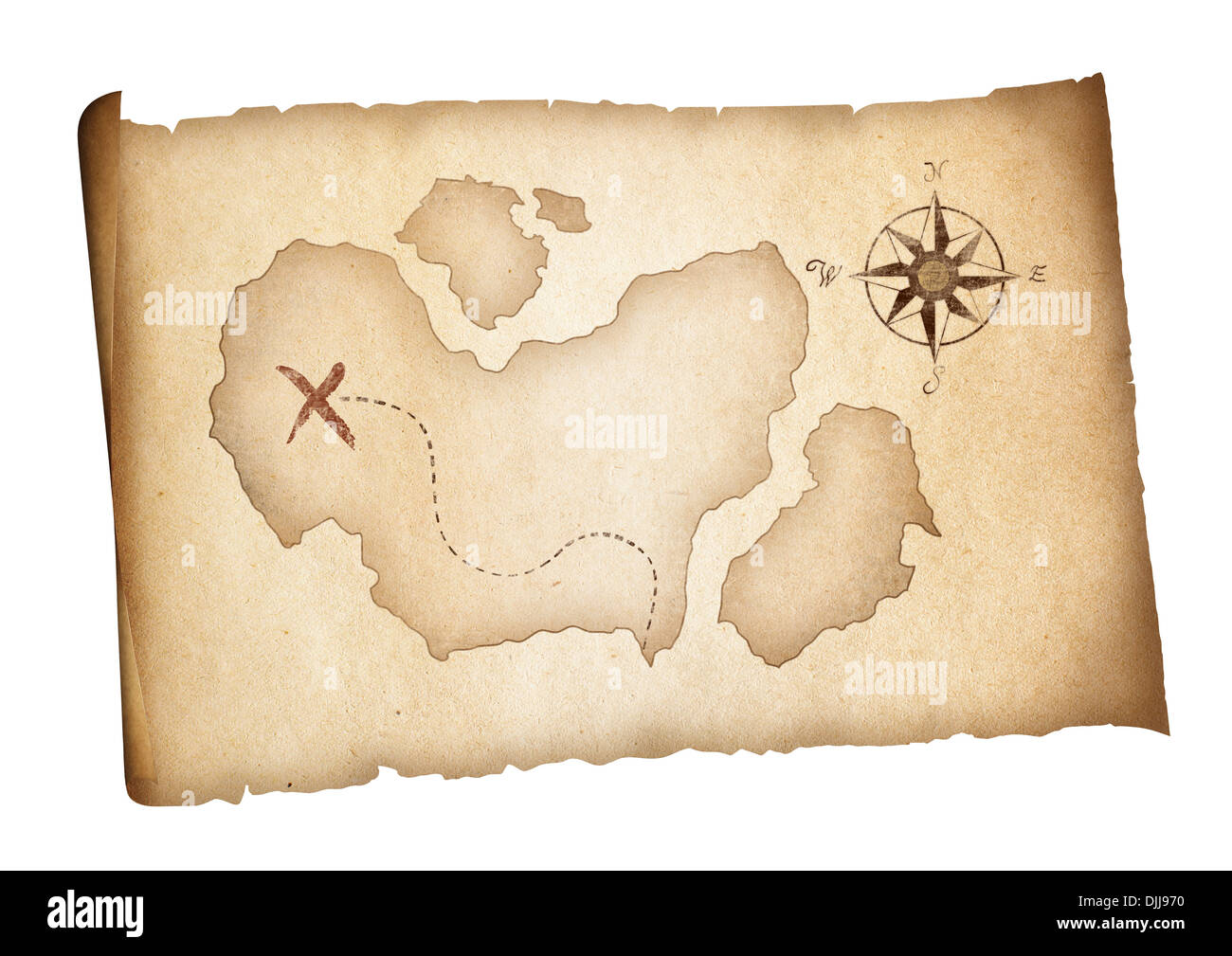 Vieux trésor pirates site isolé. Concept d'aventure. Banque D'Images