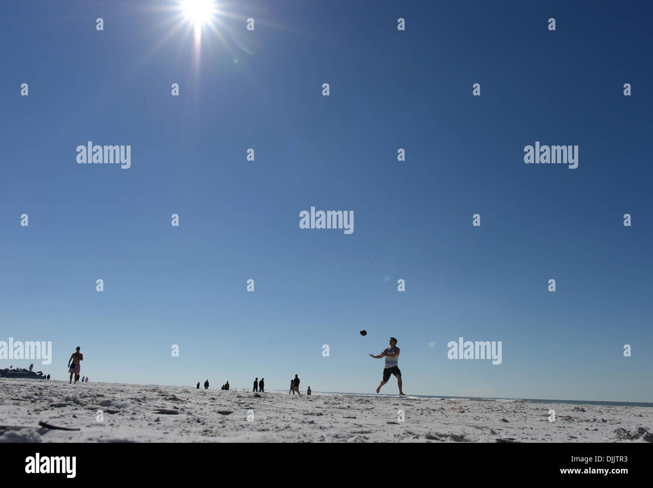 Football de plage Siesta Key, en Floride. Banque D'Images Football de plage Siesta Key, en Floride. Banque D'Images