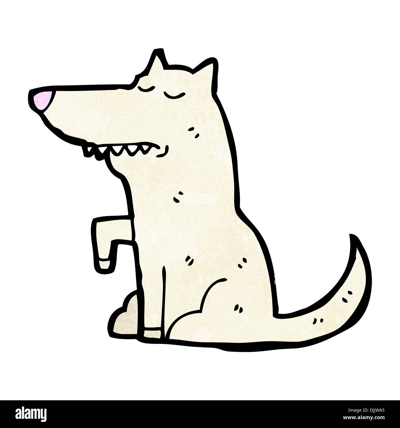 Retro cartoon avec texture. Isolé sur blanc. Illustration de Vecteur