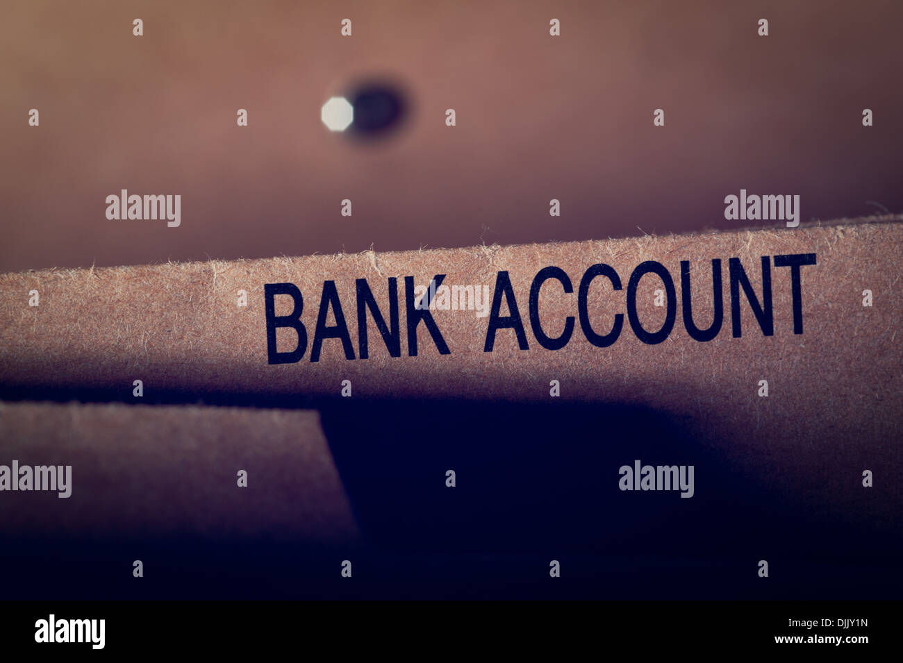 Dossier de compte bancaire Banque D'Images