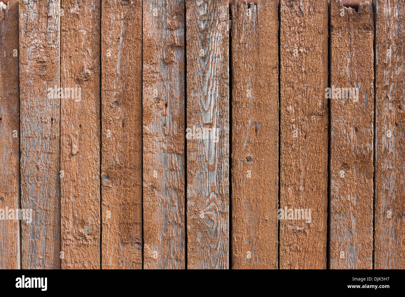 Clôtures en bois ancien,vieille clôture en planches verticales, l'arrière-plan Banque D'Images