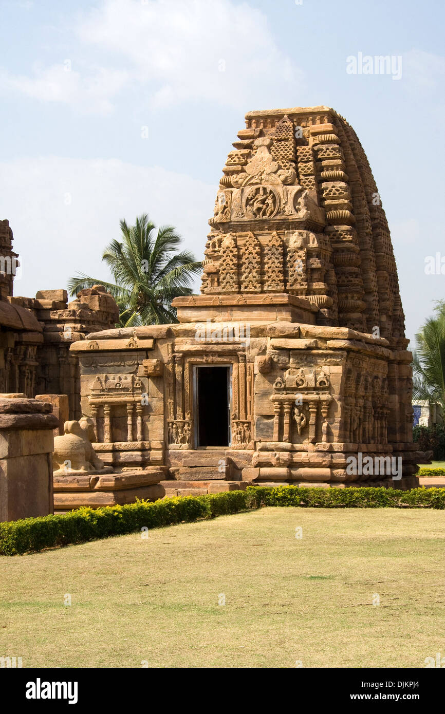 Avis de Kasi Viswanatha Temple à Pattadakal, Bagalkot, District de Karnataka, Inde, Asie Banque D'Images