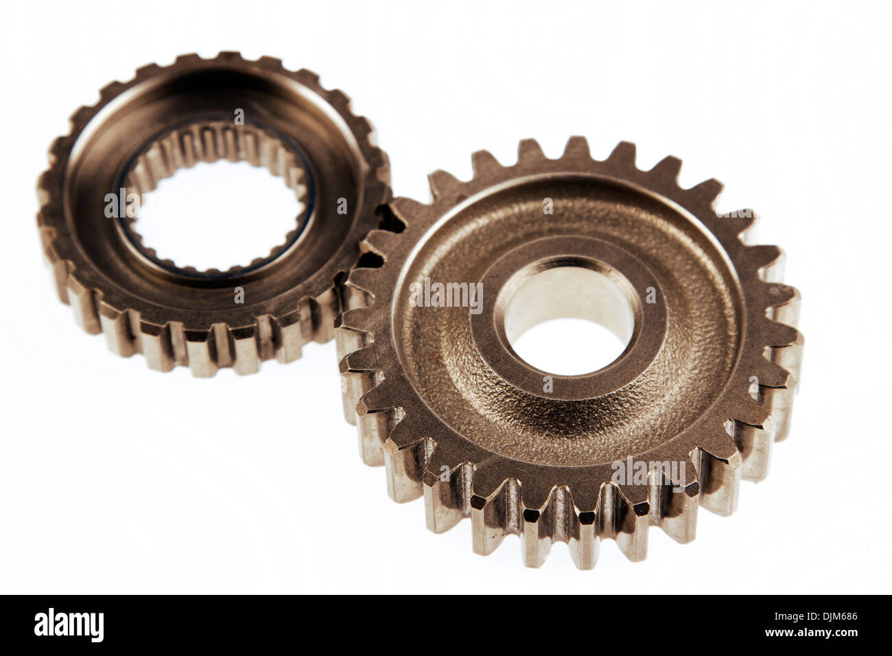 Metal gears cog Joining together Banque D'Images