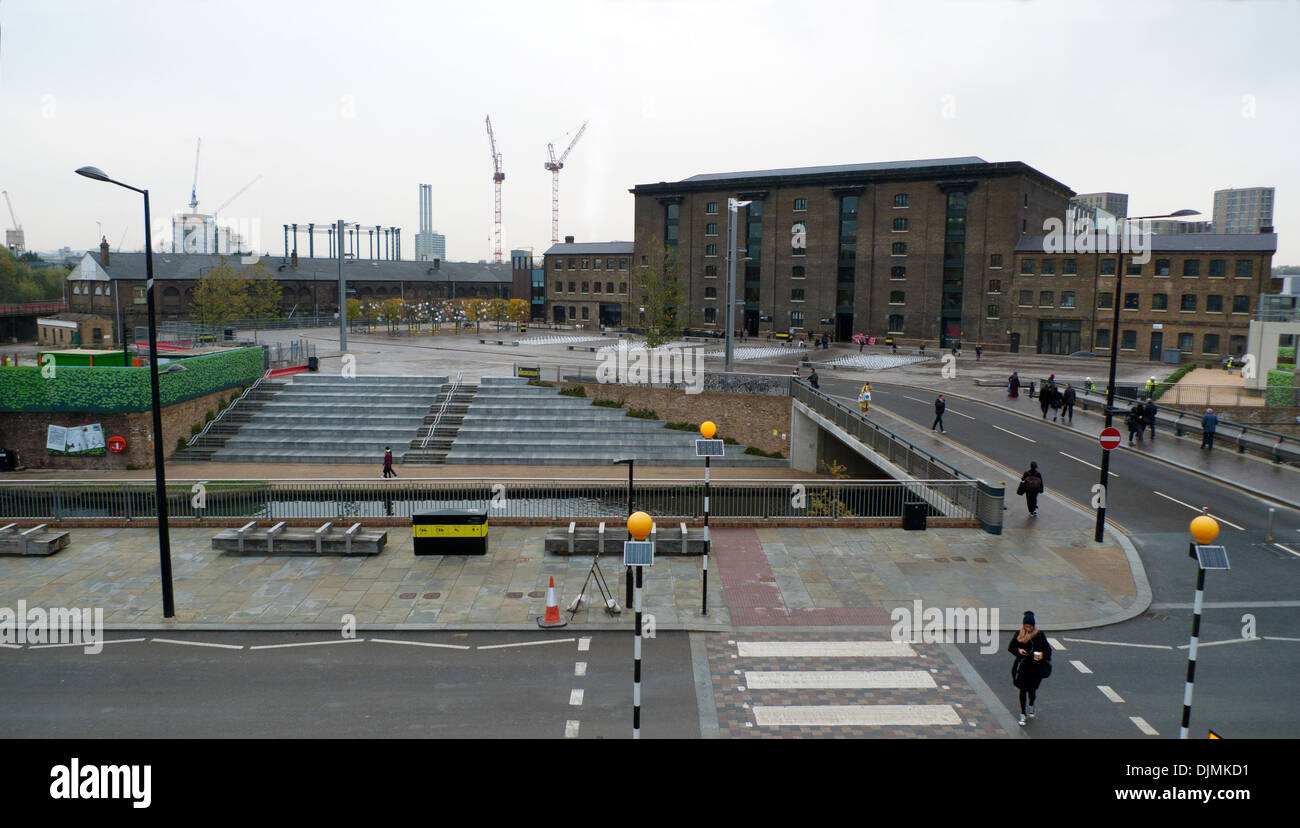 Vue nord de la zone de développement de King's Cross, Londres UK KATHY DEWITT Banque D'Images