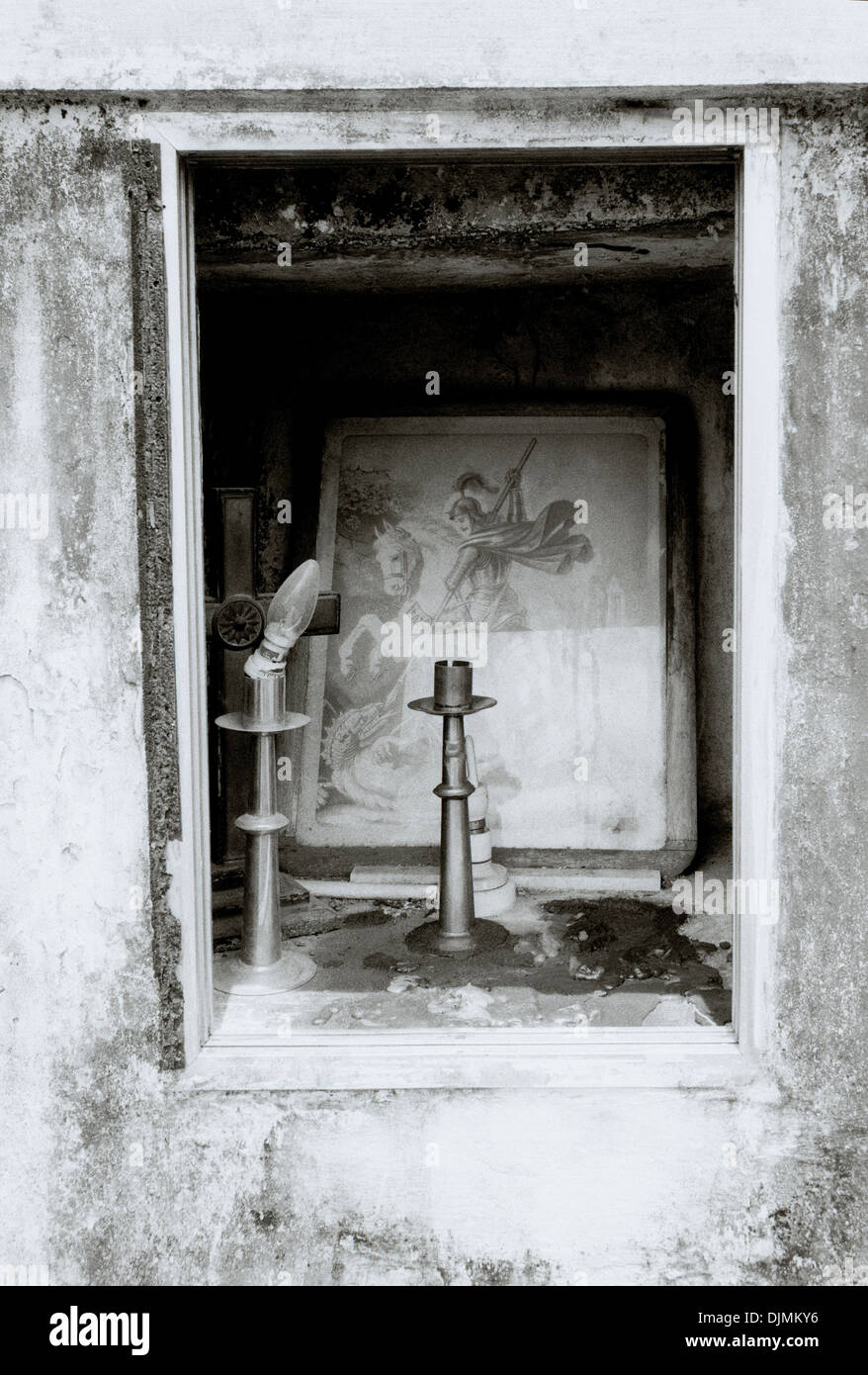 La photographie documentaire de voyage - Memorial de Mattancherry à Kochi Cochin au Kerala en Inde, en Asie du Sud. Still Life Religion religieux Banque D'Images