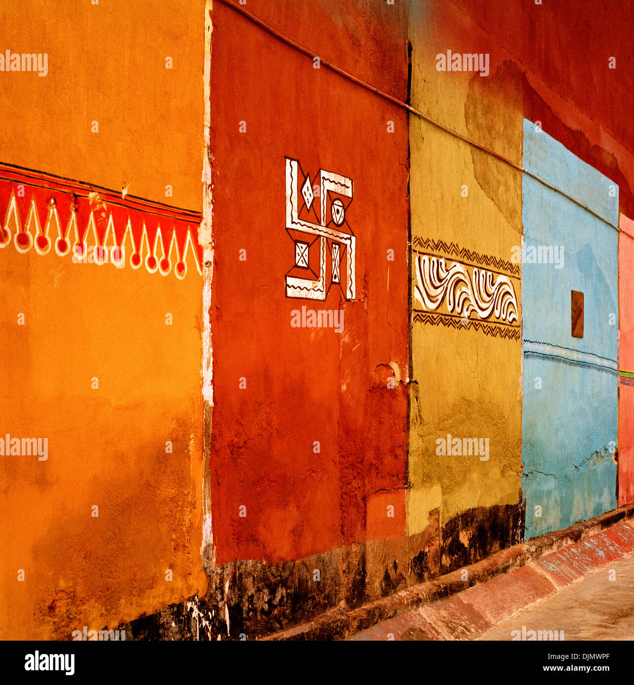 Dans l'art hindou Mattancherry fort Kochi Cochin au Kerala en Inde du Sud en Asie. Symbolisme symbole religieux Religion Histoire Voyage Beauté Mughal Moghal Banque D'Images