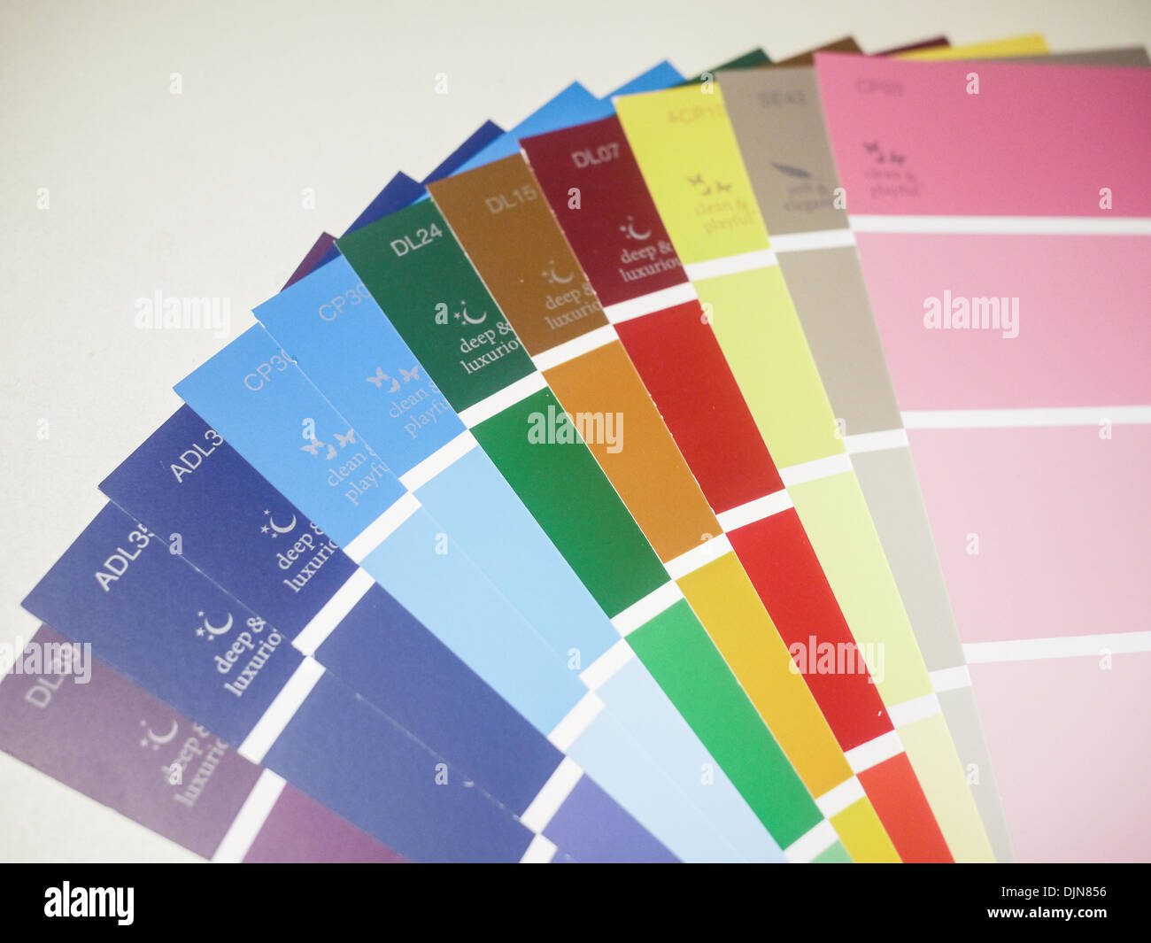 Les palettes de couleurs de peinture Banque D'Images