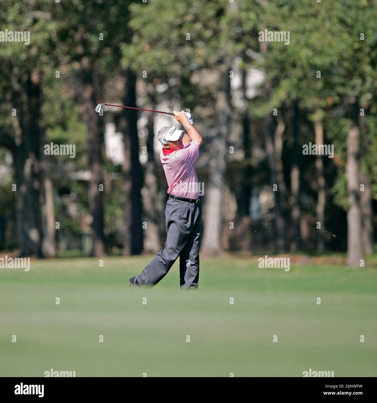 Oct 19, 2008 - The Woodlands, Texas, USA - SANDY LYLE yeux son tir du 11ème trou du Woodlands Country Club Cours de tournoi pendant le dernier tour de jouer dans le 2008 Administaff Small Business Classic le dimanche 19 octobre 2008 à The Woodlands, TX. (Crédit Image : © Eric Swist/ZUMA Press) Banque D'Images