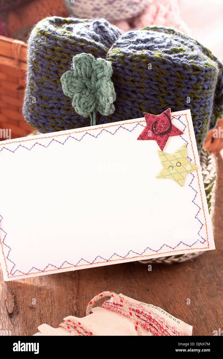 Des cartes de vœux pour Noël. Avec l'espace. Banque D'Images