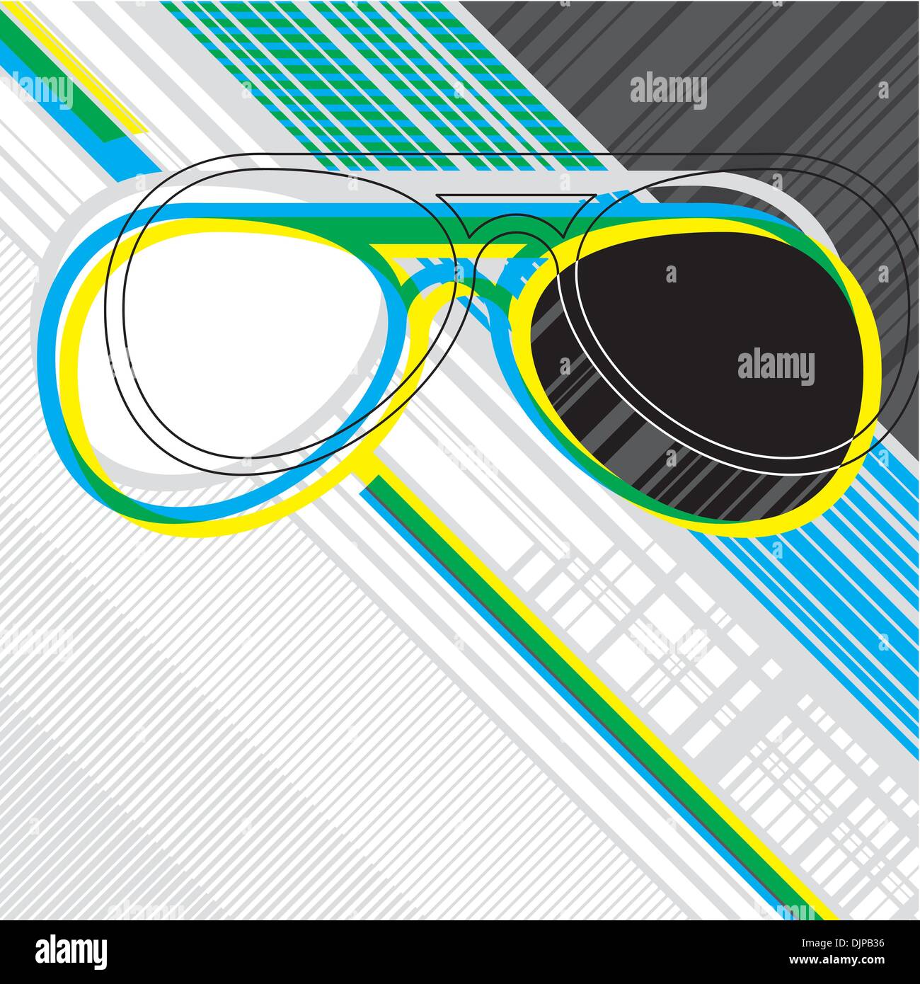 Résumé conçu avec des lunettes de bannière Illustration de Vecteur