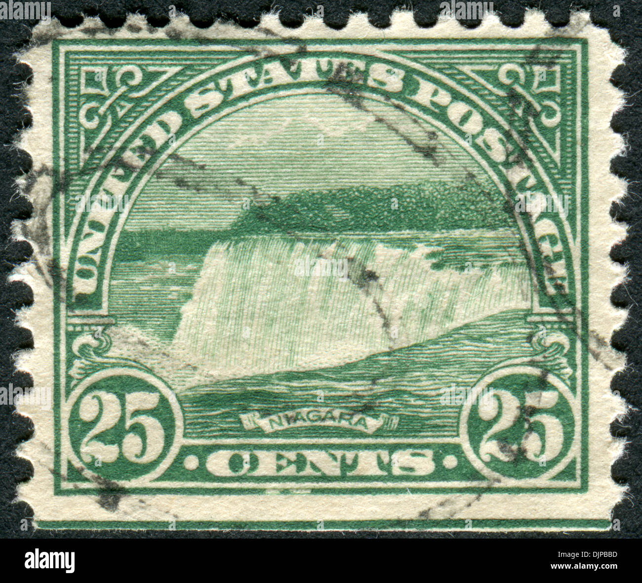 USA - VERS 1922 : timbres-imprimé aux Etats-Unis, montre les chutes du Niagara, vers 1922 Banque D'Images