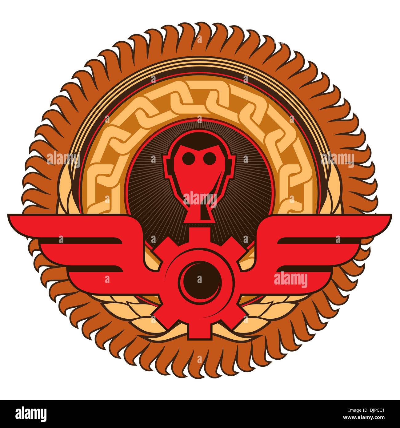 Badge de travail conceptuel illustré Illustration de Vecteur