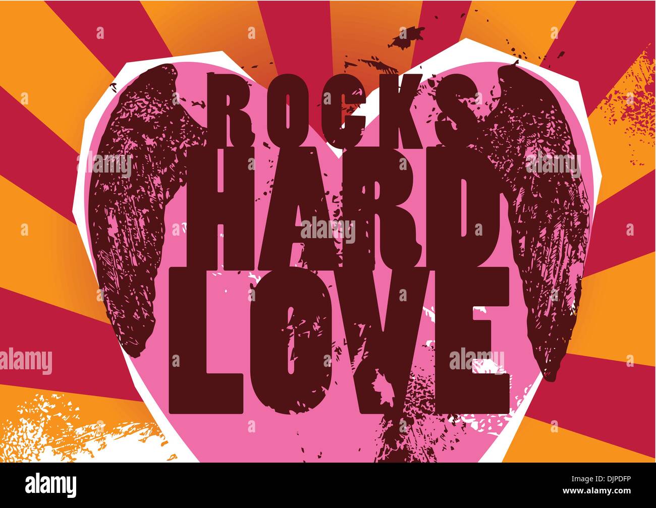 L'amour dur rochers poster Illustration de Vecteur