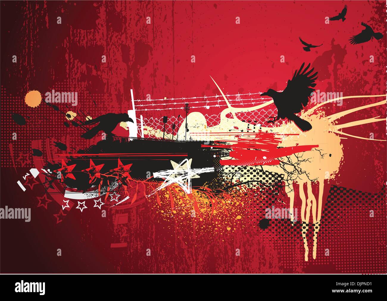 Illustration Vecteur de fond urbain abstrait rouge avec des éléments de conception grunge Illustration de Vecteur