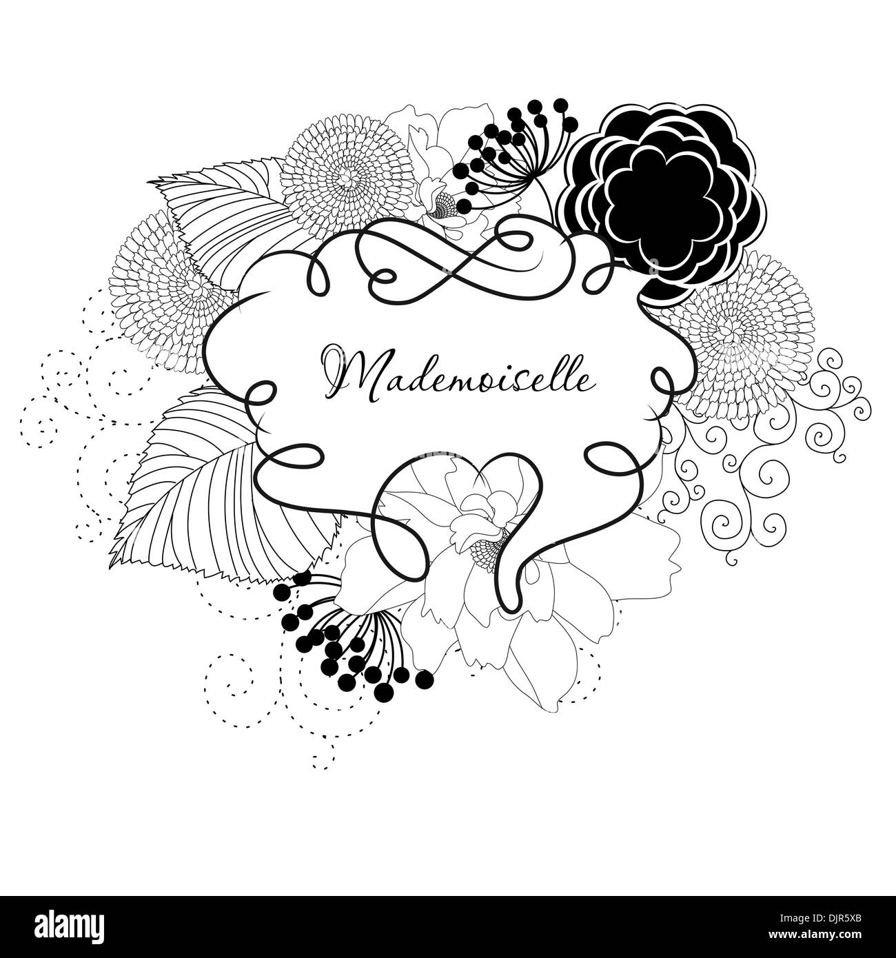 Gourgeous châssis Doodle Illustration de Vecteur