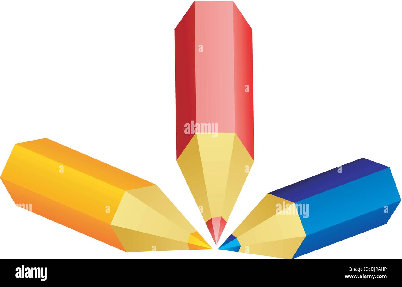 Vector illustration de crayons de couleur Illustration de Vecteur