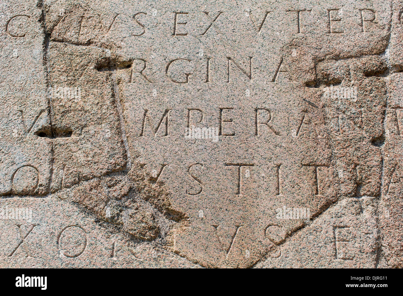 L'écriture latine antique Banque D'Images