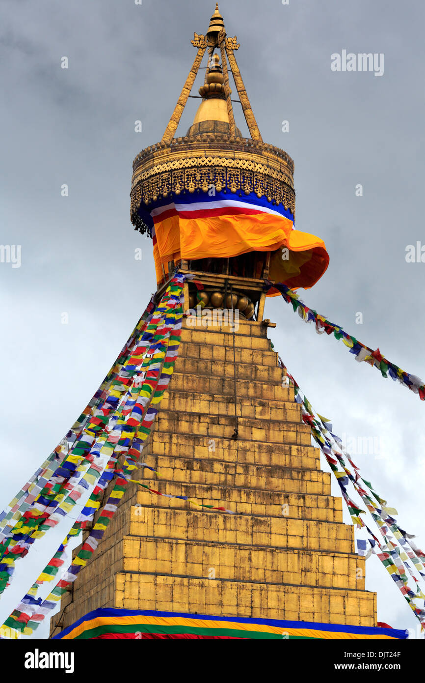 Stupa de Boudhanath, Katmandou, Népal Banque D'Images