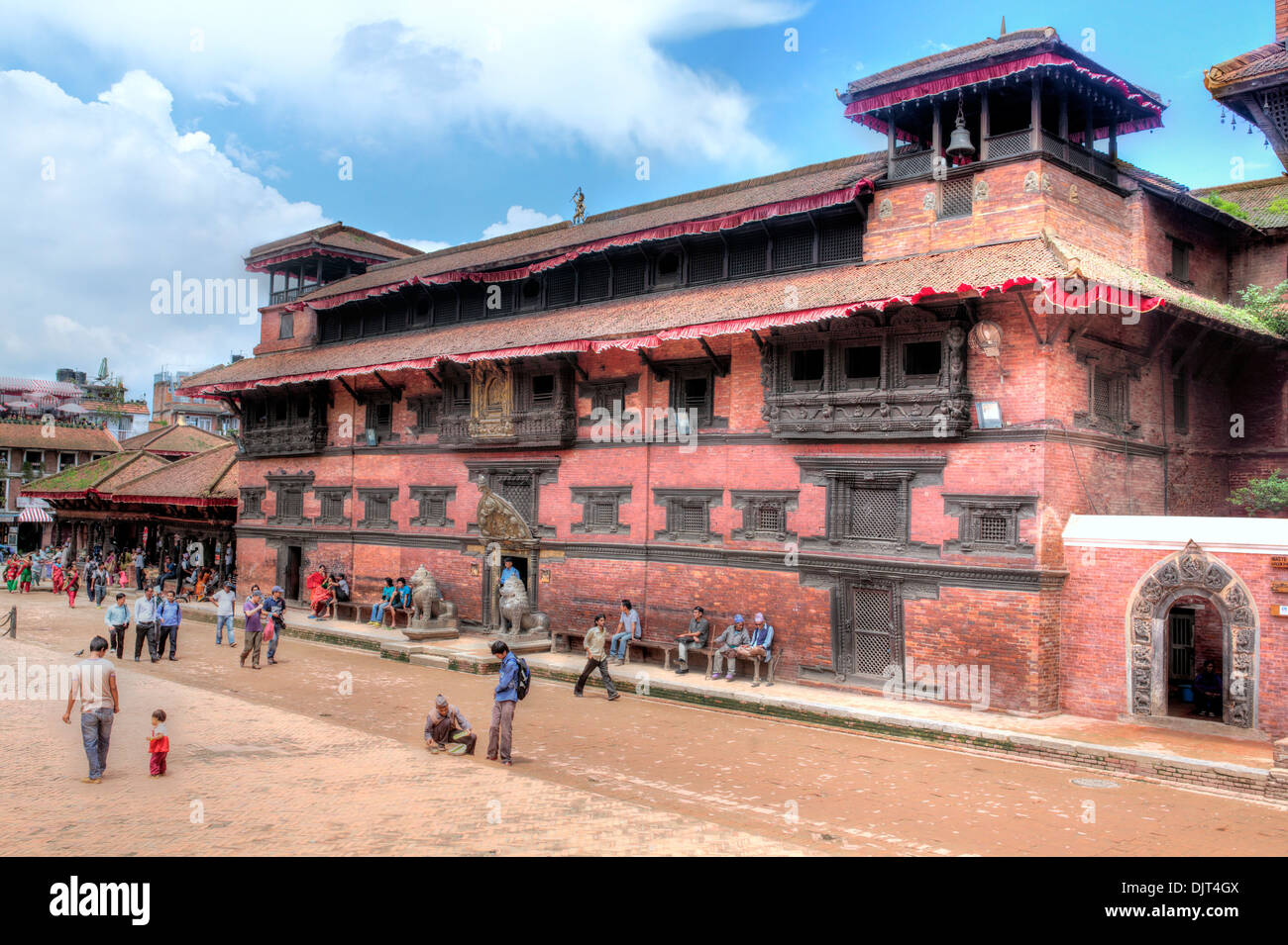 Palais Royal complexe, Durbar Square, Patan, Kathmandu, Népal Banque D'Images