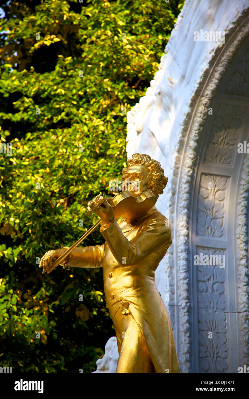 Statue de Johann Strauss, Stadtpark, Vienne, Autriche, Europe Centrale Banque D'Images