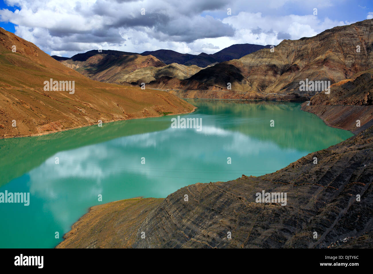Simi La lake, Préfecture de Shigatsé, Tibet, Chine Banque D'Images