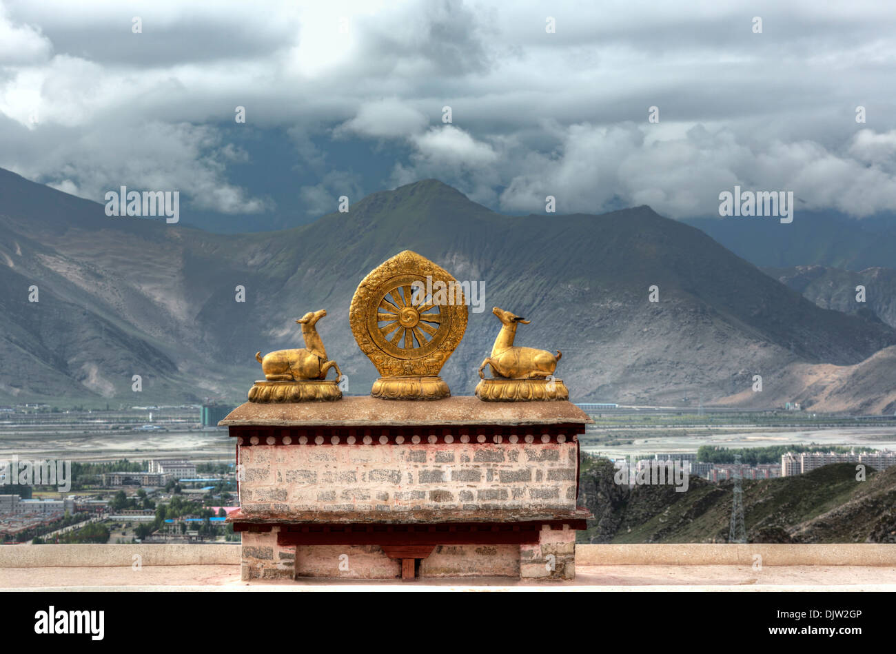 Drepung, Mont Gephel, Préfecture de Lhassa, Tibet, Chine Banque D'Images