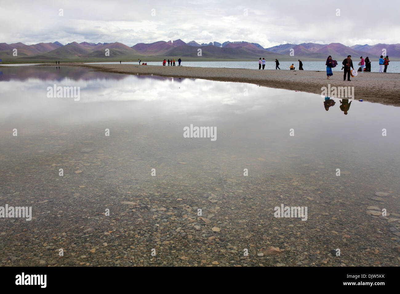 Lac Namtso (Nam Co), Tibet, Chine Banque D'Images