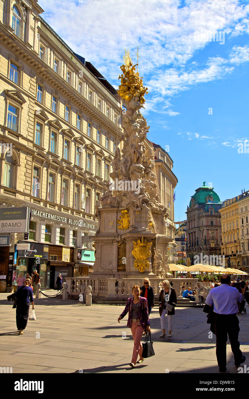 Colonne de la peste, Graben, Vienne, Autriche, Europe Centrale Banque D'Images