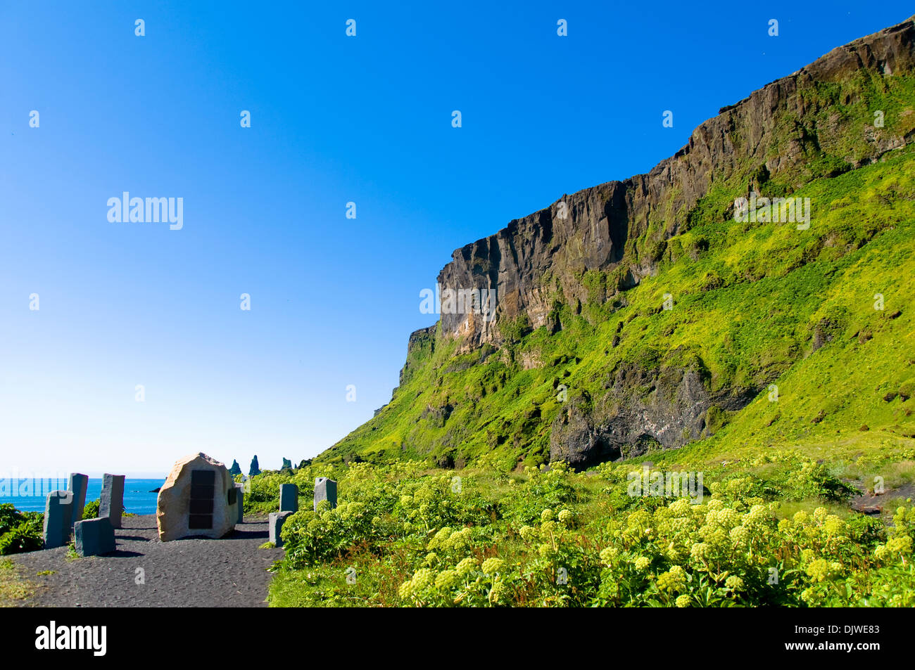 Monument allemand, Vik, Islande Banque D'Images