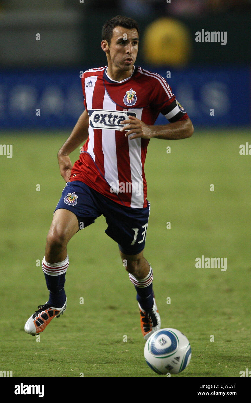 3 octobre 2010 - Carson, Californie, États-Unis d'Amérique - Chivas USA defender Jonathan Bornstein # 13 en action pendant la Chivas USA vs Los Angeles Galaxy jeu au Home Depot Center. La Galaxie a ensuite battu Club Depotivo Chivas USA avec score final de 2-1. (Crédit Image : © Brandon Parry/global/ZUMApress.com) Southcreek Banque D'Images