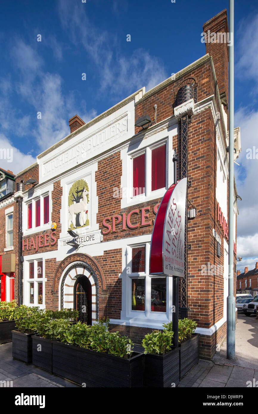 Ancien pub de l'Antilope, Stratford Road, Sparkhill Banque D'Images