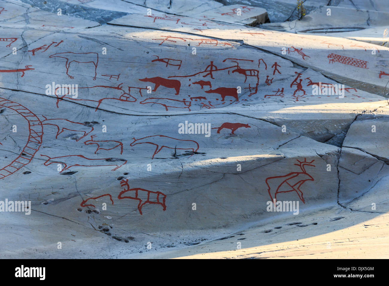 Norvège - gravures rupestres d'Alta dans la partie la plus au nord de l'Europe - Site du patrimoine mondial de l'UNESCO Banque D'Images