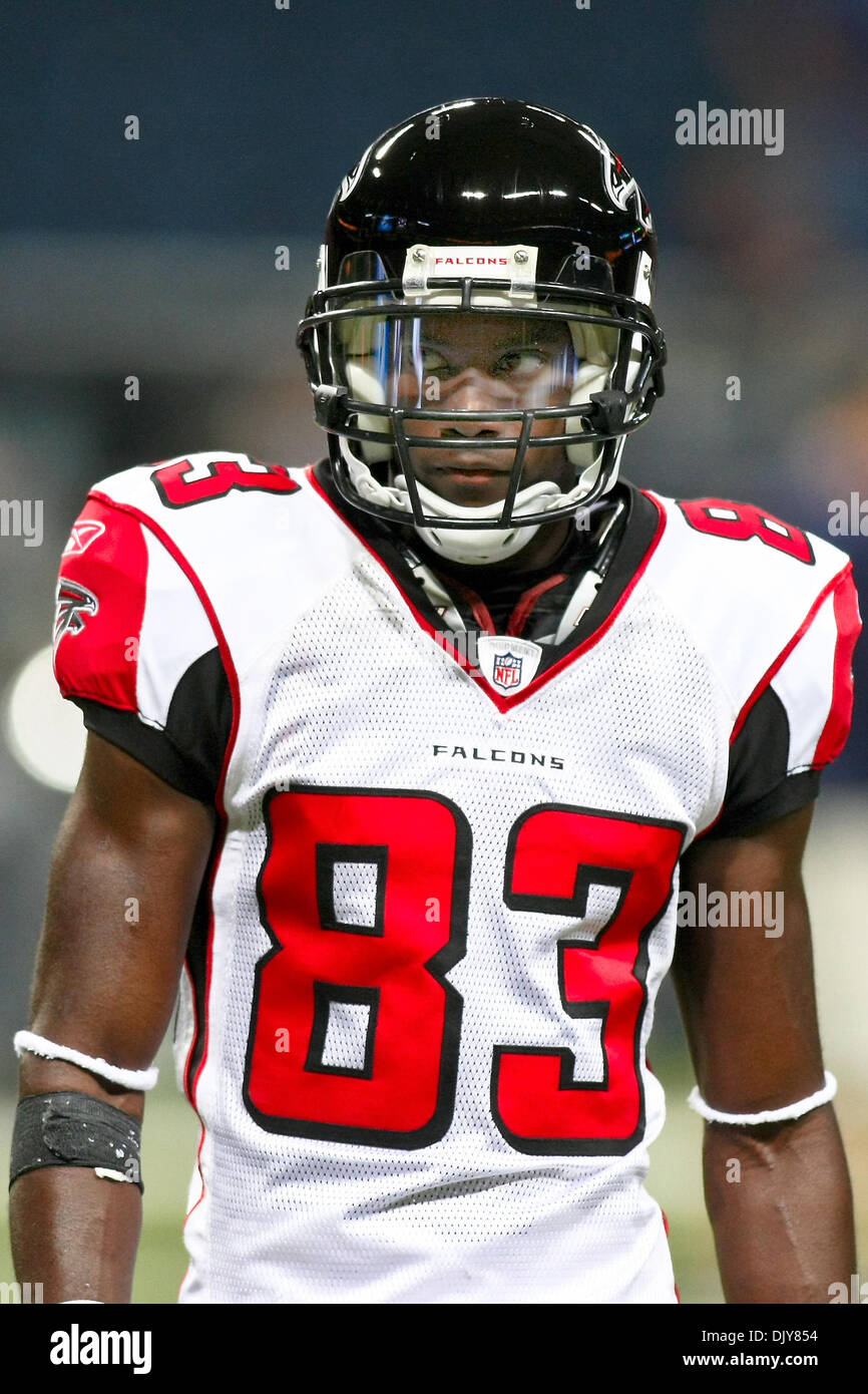 Le 21 novembre, 2010 - Saint Louis, Missouri, United States of America - Atlanta Falcons wide receiver Harry Douglas (83) avant un match entre les Saint Louis Rams et les Falcons d'Atlanta à l'Edward Jones Dome à Saint Louis, Missouri. Les Falcons défait les béliers 34 - 17. (Crédit Image : © Scott Kane/ZUMAPRESS.com) Southcreek/mondial Banque D'Images Le 21 novembre, 2010 - Saint Louis, Missouri, United States of America - Atlanta Falcons wide receiver Harry Douglas (83) avant un match entre les Saint Louis Rams et les Falcons d'Atlanta à l'Edward Jones Dome à Saint Louis, Missouri. Les Falcons défait les béliers 34 - 17. (Crédit Image : © Scott Kane/ZUMAPRESS.com) Southcreek/mondial Banque D'Images