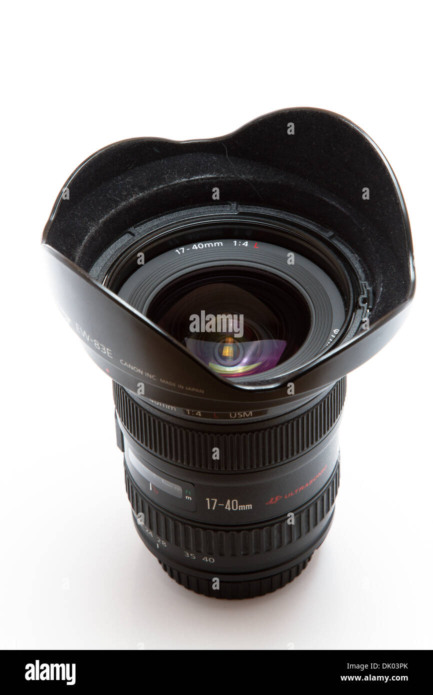Canon EF 17-40mm F4L USM Zoom Lens Hood Banque D'Images