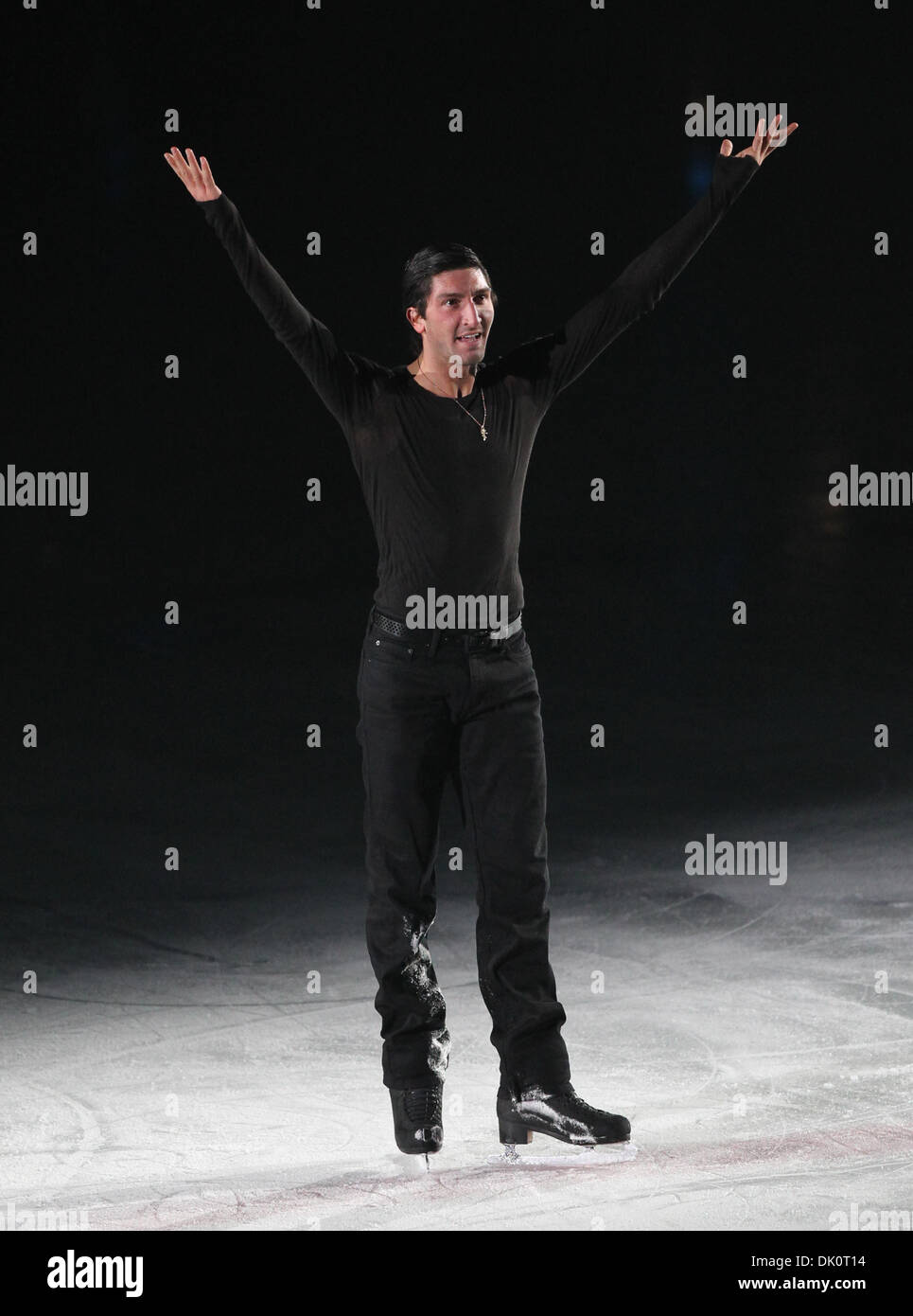 8 janvier 2011 - Osaka, Japon - Evan Lysacek des États-Unis effectue au cours de la Stars on Ice au Namihaya Dome à Osaka, Japon. (Crédit Image : © Junko Kimura/Jana Press/ZUMAPRESS.com) Banque D'Images