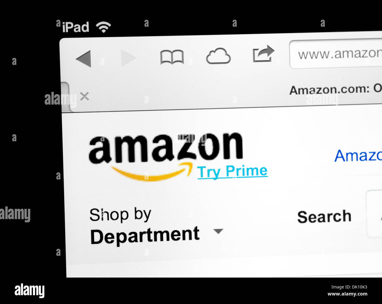 Site Web Amazon.com vue sur un iPad Banque D'Images