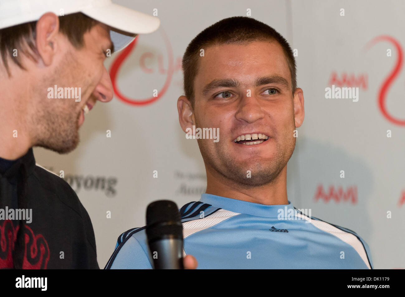 11 janvier 2011 - Melbourne, Victoria, Australie - Mikhail Youzhny (RUS) lors du lancement de l'AAMI 2011 Classic à Kooyong Tennis Club à Melbourne, Australie. (Crédit Image : © basse Sydney/global/ZUMAPRESS.com) Southcreek Banque D'Images