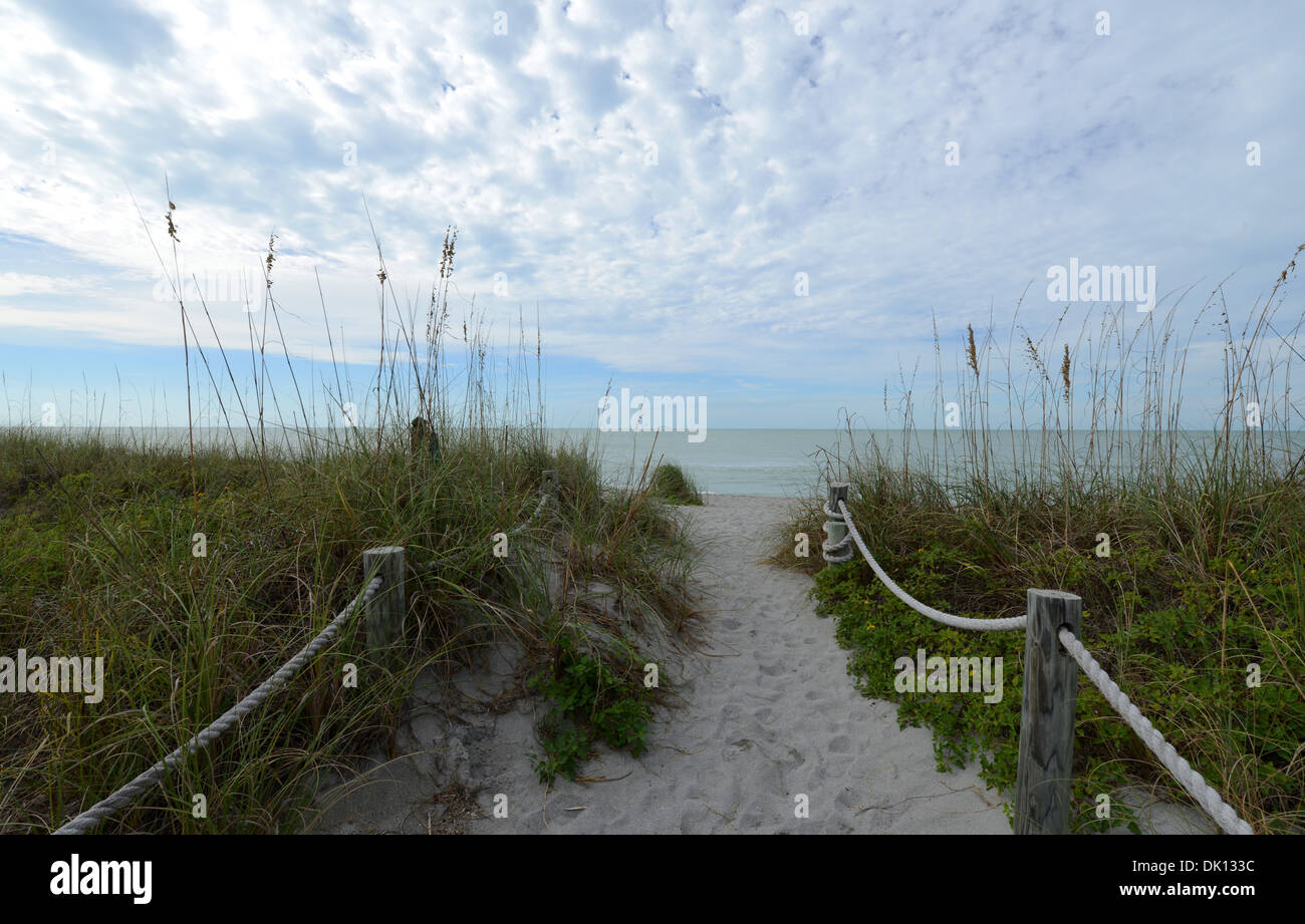 Avis de Turtle Beach, Siesta Key, en Floride. Banque D'Images Avis de Turtle Beach, Siesta Key, en Floride. Banque D'Images