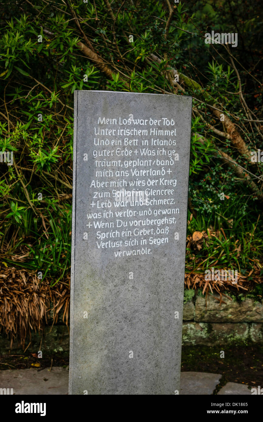 Le cimetière militaire allemand au Glencree, dans le comté de Wicklow, Irlande Banque D'Images