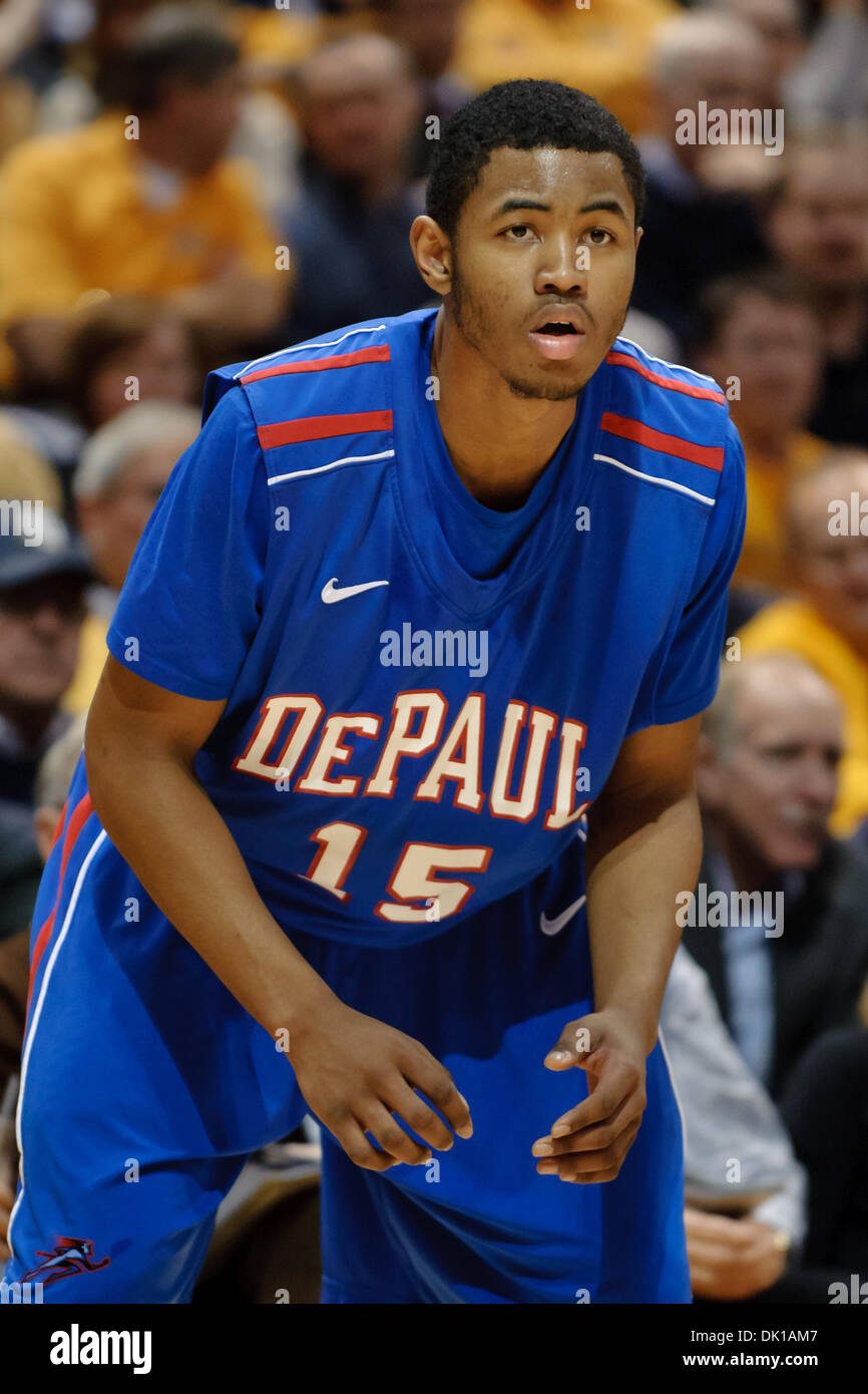 18 janvier 2011 - Milwaukee, Wisconsin, États-Unis - avant Moïse DePaul Morgan (15) pendant le jeu entre le Marquette Golden Eagles et les démons à la DePaul Blue Bradley Center de Milwaukee, WI. Marquette défait 94-64 DePaul. (Crédit Image : © John Rowland/ZUMAPRESS.com) Southcreek/mondial Banque D'Images