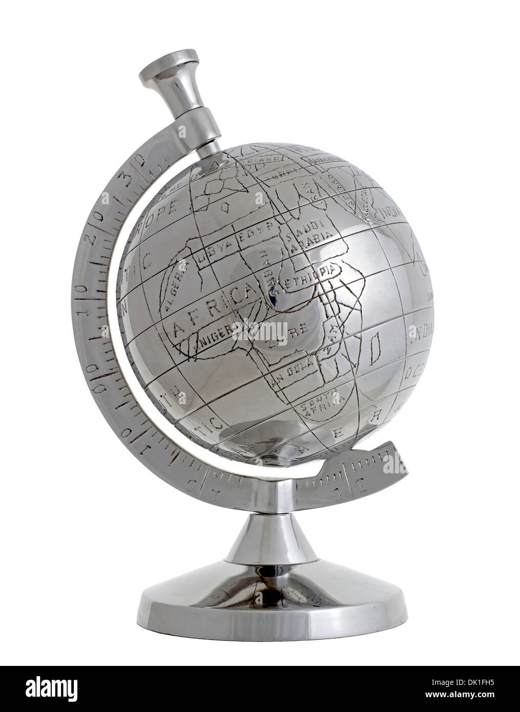 Globe d’argent Banque D'Images