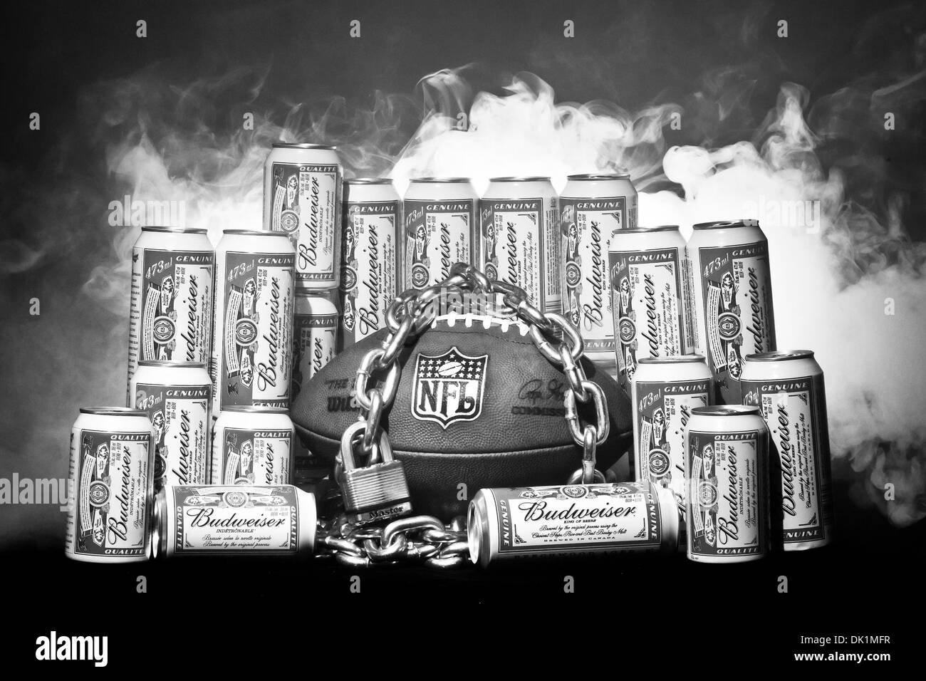 26 janvier 2011 - Ottawa, Ontario, Canada - 06 février 2011 : le 4 mars la NFL et NFLPA pourrait être possible dans une position de verrouillage. Ce grand conflit de travail est sur le partage des revenus, nombre de matches par saison, soins de santé, et les propriétaires de la NFL ne voulant pas montrer leurs dossiers financiers de la NFLPA. Principaux sponsors comme FedEx, Reebok, Pepsi, Gatorade, Anheuser-Busch, et plusieurs des Banque D'Images