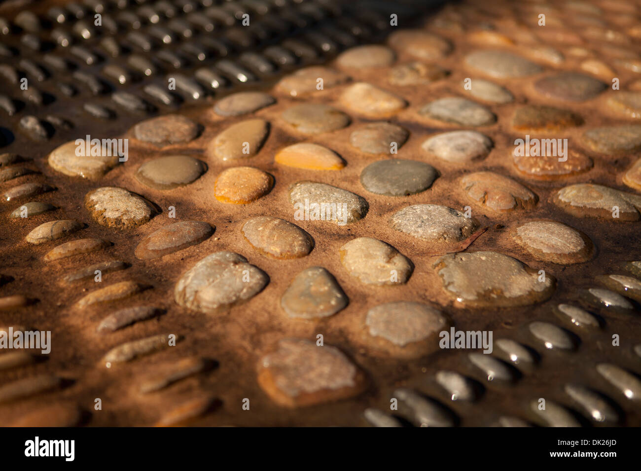 Full Frame close up of stone massage des pieds path Banque D'Images